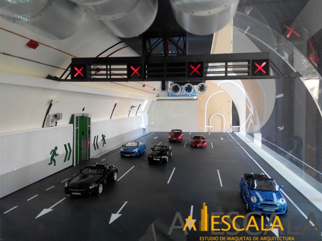 maqueta seguridad interior tunel