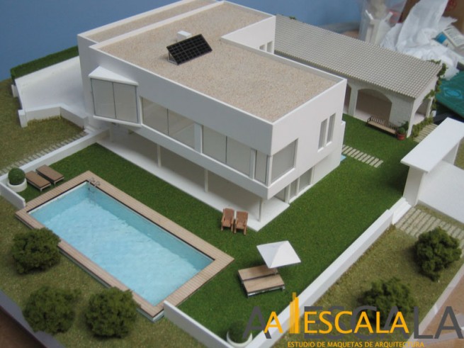 maqueta arquitectura unifamiliar