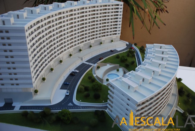 maqueta realista viviendas argelia