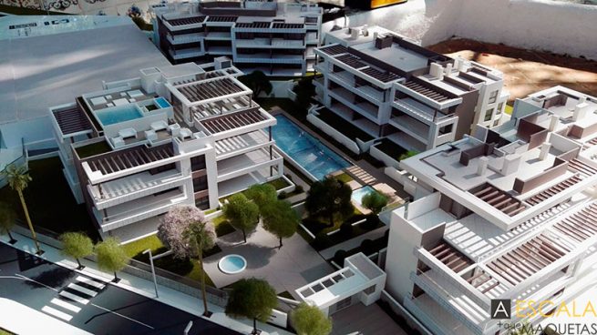 maqueta arquitectura apartamentos